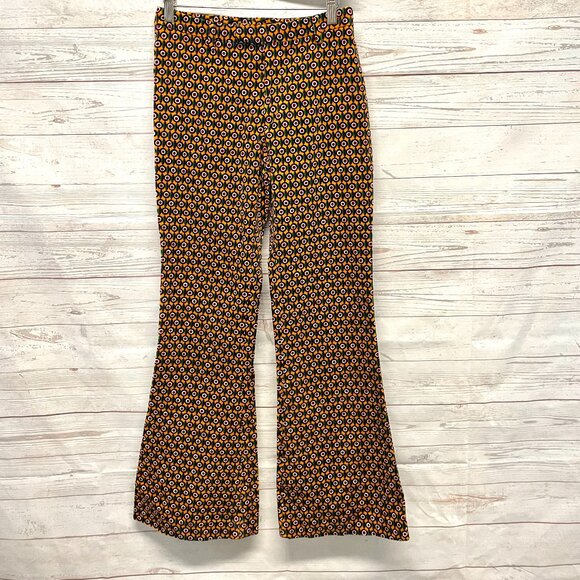 Atsuro Toyama Velveteen Abstract flare pants